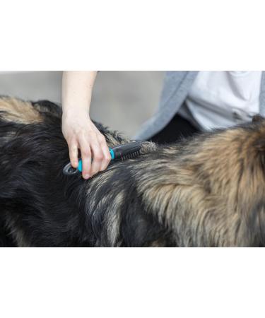 Trixie De-Matting Dog Comb With Bent Teeth 18 cm Black/Turquoise - Buy Online on GoSupps.com