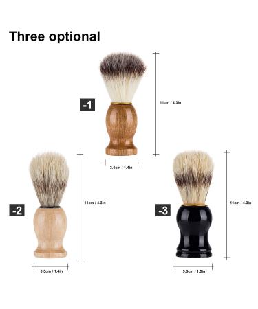 Baugger Men's Beard Shaving Brush - Wooden Handle Hairdressing Tool for Beard Care & Grooming - Buy Online on GoSupps.com