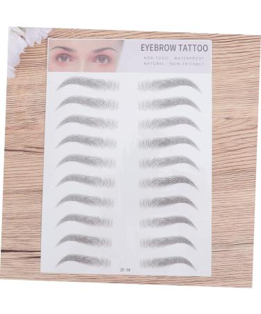 Housoutil 2pcs 3d Eyebrow Stickers Brow Transfer Stickers Eyebrow Stencils Eyebrow Trimming The Lazy 6d ze008 Black - Buy Online on GoSupps.com