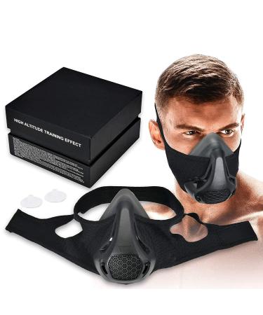High Altitude Mask, Training Workout Mask Men to Improve Lung Capacity, 24 Level Breathing Resistance Fitness Mask to Upgrade Endurance, for All Sport: Running, Cardio, Cycling, Gym, HIIT