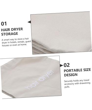 Beatifufu 4pcs Hair Dryer Storage Bag Hair Accessories Hairdryer Travel Blow-dryer Bag Fryer Fabric Light Grey - Buy Online on GoSupps.com
