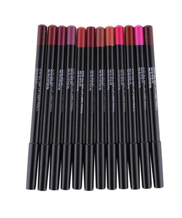 QiBest Lipstick & Lipliner Set - 12 Waterproof Matte Colors Long-Lasting Contour Pencils for Perfect Lips - Buy Online on GoSupps.com