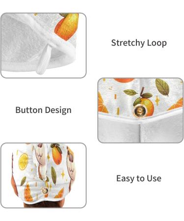 Funny Baby Capybaras Hair Towel 2 Pack | Super Absorbent Quick Dry Turbans for Women & Girls - Buy Online on GoSupps.com