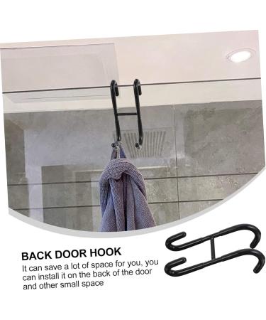 TOPPERFUN 2pcs Door Hook Wall Hanger Hooks Black Hooks Entryway Hook Hanging Hook Storage Hanging Door 12X5CM Black - Buy Online on GoSupps.com