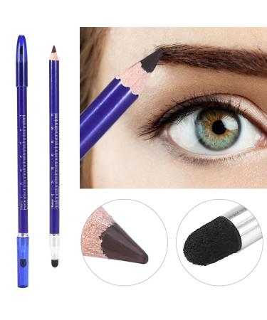 Waterproof Double Eyebrow Pencil & Brush - Automatic Cosmetic Tool in Brown Black Gray | International Shipping Available - Buy Online on GoSupps.com