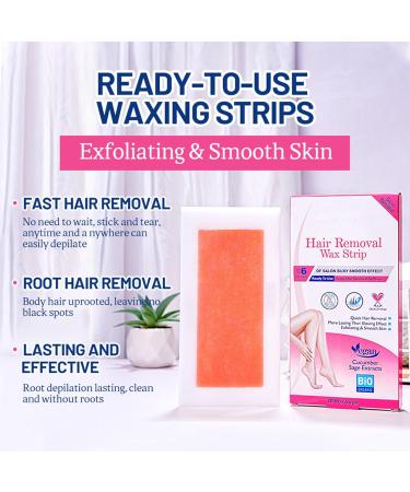 Hair Removal Wax Strips - Easy-to-Use Depilatory Strips for Face Body & Legs - Safe & Mild Epilator Wax Paper - Buy Online on GoSupps.com