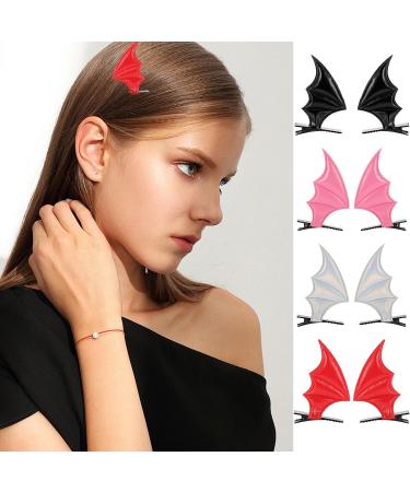 Miaija 8Pieces Halloween Bat Hair Clip Cartoon Bat Wing Hair Clip Demon Cosplay Decoration Costume Accessories for Girls Women Halloween Party Fancy Hair - Buy Online on GoSupps.com