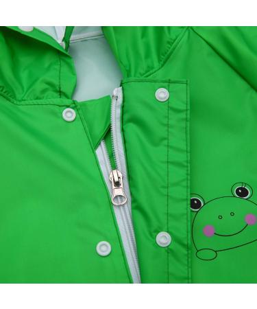 De feuilles Kids Button Rain Suit 2-3 Years Green Frog Waterproof All-in-one Hooded Raincoat Jumpsuit - Buy Online on GoSupps.com