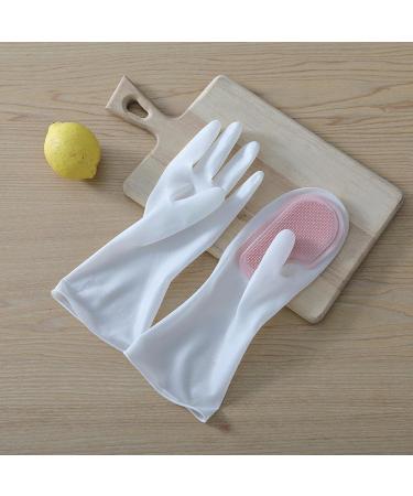 2 Pairs Pink Silicone Dishwashing Gloves Brush Reusable Dish Gloves Medium Women Cleaning Gloves Dishwasher Gloves for Women Kitchen Cleaning - Buy Online on GoSupps.com