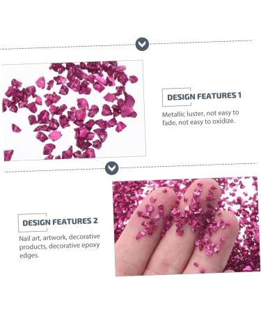 SKISUNO 1 Glass Chip DIY Fillers Epoxy Filling DIY Glass Fillers Nail Art Charms Epoxy Charms Glass Epoxy Fillers Manicure Fillers Glass Charms Filling Nail Crushed Glass DIY Charm Fillers 0.5X0.3cm Rosy - Buy Online on GoSupps.com