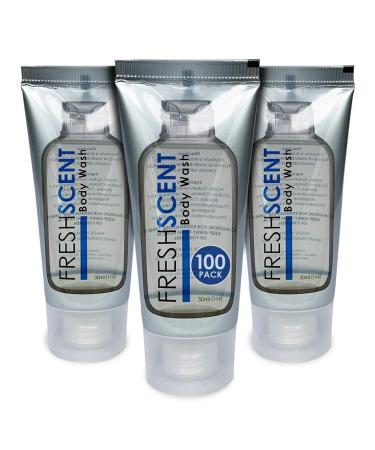 Freshscent Body Wash 1oz (100 Pack) Hotel Travel Size Bulk Amenities and Toiletries for Hospitality 1 Fl Oz (Pack of 100)