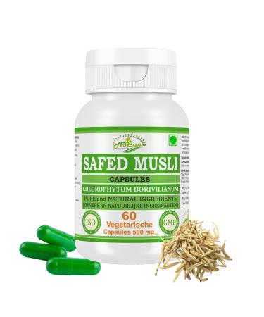Morsan Nutraveda Safed Musli Chlorophytum Borivilianum 500mg 60 Capsules Kruiden Supplement 1