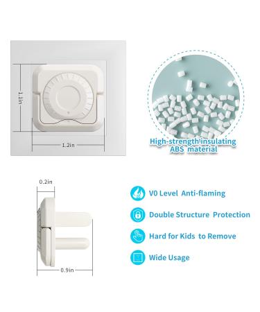 Outlet Covers Baby Proofing Socket Protector with Handle and Double Layer Lock Catch White 32 Packs for Electrical Outlets 3 Prong Design Baby Safety Products for Home Office - Buy Online on GoSupps.com