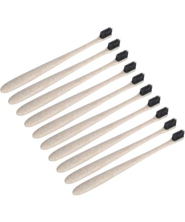 Travel Toothbrush Set - 50 Disposable Wheat Straw Toothbrushes with Portable Tube | Eco-Friendly Oral Care Essentials - Buy Online on GoSupps.com