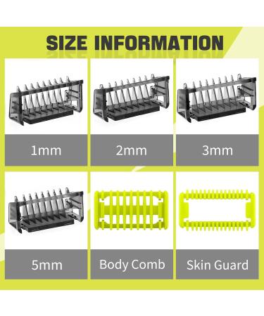 6Pcs Guide Comb Attachments Face Comb Body Comb Compatible with One Blade Pro QP2724 QP2520 QP2530 QP2620 QP2630 Trimmer Portable and Easy to Use - Buy Online on GoSupps.com