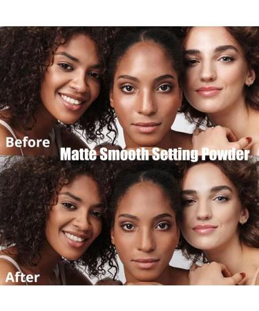 Oil Control Facial Powder-Matte Smooth Setting Powder Waterproof Long-Lasting Setting Powder for Face Show Soft Focus Finish Flawless Lightweight Face Cosmetics (Natural Color) - Buy Online on GoSupps.com