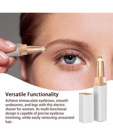 Women Body Electric Shaver - 2-in-1 Women Eyebrow Trimmer Electric Shaver - Rechargeable Face Shaver for Eyebrow Trimming for Traveling Dormitory White - Buy Online on GoSupps.com