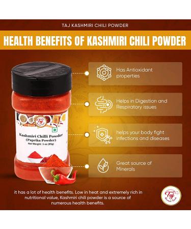 Taj Kashmiri Chilli Powder - Mild Hot - 3oz (85g) - Buy Online on GoSupps.com