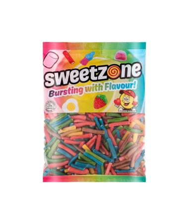 Sweetzone Mini Rainbow Pencils Retro Sweets Tub Candy Sticks 1 kg Halal Sweets Sweets Bulk Sweet Cart Gummy Sweets American Candy UK British Sweets for Sweet Enthusiasts Mini Rainbow 1kg