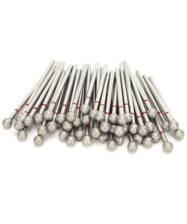 50 Pieces Ball Shape Nail Drill Bit SetManicure Drill Bits Professional Nail Cutter Attachments for Acrylic Nails Manicure Drill and Nail File (5.0mm)