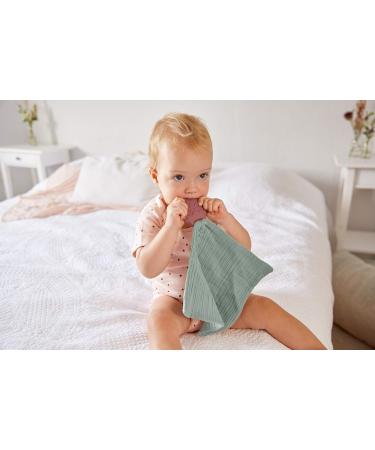 L SSIG Comforter Cloth with Teething Ring | Organic Cotton & Natural Rubber Teether - Strawberry Pink/Mint - Buy Online on GoSupps.com