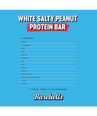 Buy Barebells White Salty Peanut Protein Bars - 20g Protein Sugar-Free Palm Oil-Free | 12 x 55g - International Shipping Available - Buy Online on GoSupps.com
