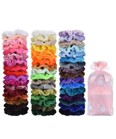 50 pieces scrunching colorful hair tie Elastic hair bands rubber bands for girls women's ponytail hair jewelry 50 pieces (1 Pack)