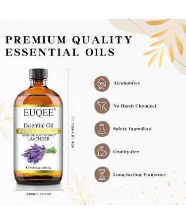 Lavender Essential Oil 118ml - Pure & Natural Aromatherapy Diffuser Oil for Home Relaxation - Buy Online on GoSupps.com