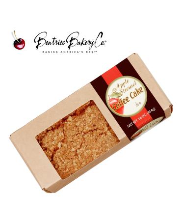 Beatrice Bakery Co. Apple Streusel Gourmet Coffee Cake with Cinnamon, Brown Sugar, and Walnut Topping - Buy Online on GoSupps.com