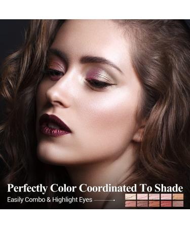 LUXAZA 10PCS Eyeshadow Stick Set | Shimmer & Metallic Cream Eye Shadow Pencils | Smudge-proof & Waterproof Eye Brightener | Champagne Pink & Neutral Shades | C-Love's Gifts - Buy Online on GoSupps.com