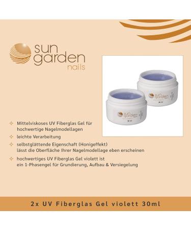 Buy Sun Garden Nails 2x UV Fiberglass Gel Violet 30ml - Premium Set for Professional Nail Care - Fast International Shipping - Buy Online on GoSupps.com