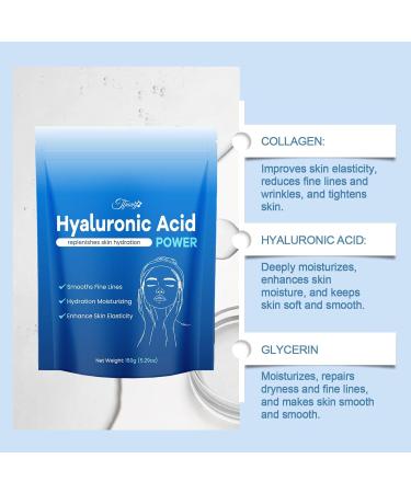 Tfnovg Hyaluronic Acid Powder DIY Hyaluronic Acid Serum for Face Water Soluble Hyaluronic Acid Powder for Skin Deep Hydration and Moisture Low Molecular Weight(3.53oz) - Buy Online on GoSupps.com