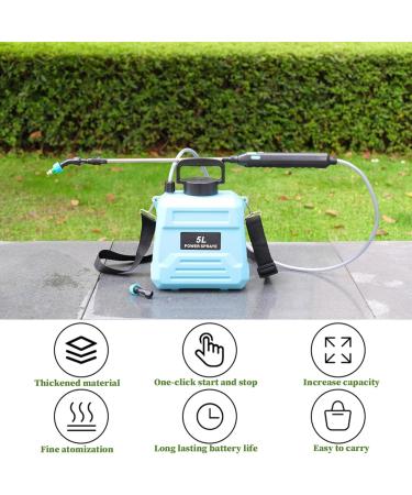 Electric Sprayer 26-36'' Extendable Garden Sprayer Plant Sprayer with 2 nozzles & 5L Water Tank Battery Powered Sparayer Watering Wand for Yard Lawn Weeds Plants Garden Sprayer With 5l Barrel - Buy Online on GoSupps.com