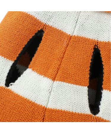 Round Neck Dog Sweater for Small Dogs | Cute & Warm Soft Pet Clothes - Orange S (82W928) - Buy Online on GoSupps.com