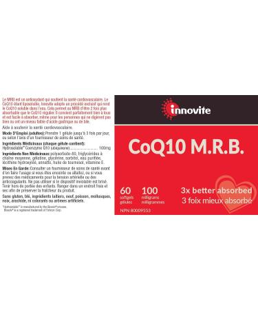 Innovite Health - CoQ10 M.R.B 60 Softgels - Helps to Maintain and Support Cardiovascular Health - Heart Health Blood Vessels Blood Pressure and Circulatory Function - Buy Online on GoSupps.com