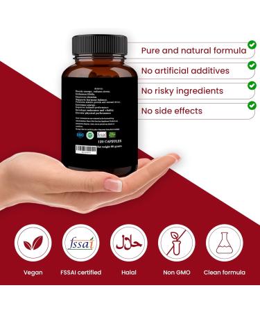 Vitality Max Supreme - Premium Vitality Health Supplement with Fenugreek, Panax Ginseng, Ashwagandha, Maca, Tribulus Terrestris, Himalayan Shilajit - 120 Vegan Supplements Capsules - Buy Online on GoSupps.com