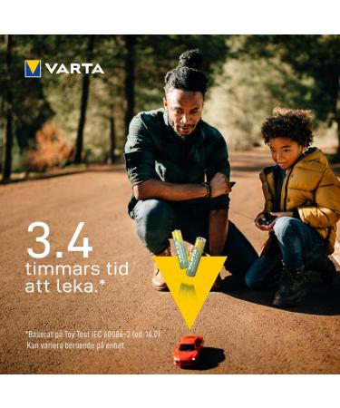 VARTA Recharge Accu Recycled AAA Micro NiMH Batteries - Pre-Charged 800 mAh Eco-Friendly 4-Pack - No Memory Effect - Buy Online on GoSupps.com