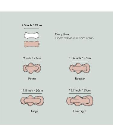 Rael Reusable Organic Cotton Menstrual Pads - Postpartum Essential, Regular Absorbency, Leak-Free, Washing Machine Safe (3 Count Large) - Buy Online on GoSupps.com