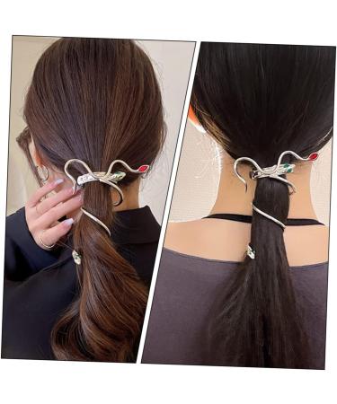 MAGICLULU Snake Hairpin Metal Hair Clips Snake Hair Clip Ponytail Holder Bohemia Barrette Vintage Headpiece Hair Styling for Women Accessories Hair Jewels for Women Twine Die - Buy Online on GoSupps.com