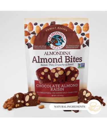 Almondina Almond Bites - Chocolate Almond Raisin 5 oz | Healthy Snack - Buy Online on GoSupps.com
