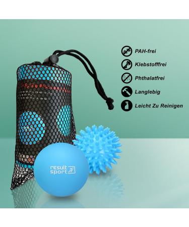 Resulting Lacrosse & Hedgehog Ball Massage Set for Plantar Fasciitis | Deep Tissue Foot & Trigger Point Relief - Blue - Buy Online on GoSupps.com