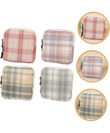Zerodeko Mini Storage Bag Set - 4 Travel Menstrual Bags for Tampons | Sweet Square Design & Compact Wallet - Buy Online on GoSupps.com