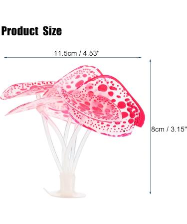 Buy VOCOSTE Pink Silicone Glowing Aquarium Coral with Suction Cup - Vibrant Marine Decor for Fish Tanks | International Shipping Available - Buy Online on GoSupps.com