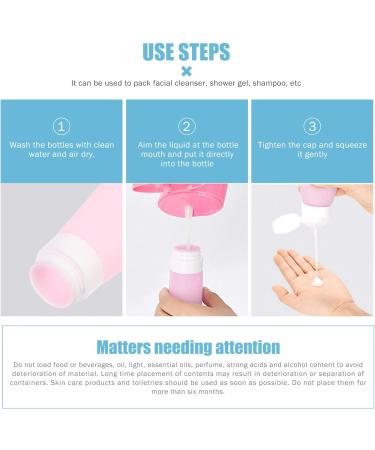 EXCEART 1 Set 2 Silica Gel Bottle Cream Container Lotion Holders Squeeze Tube Liquid Containers Diffuser Empty Cream Tubes Silicone Storage Containers Travel Pink Shampoo Pop - Buy Online on GoSupps.com