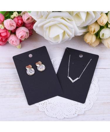 TUPARKA 120 Pcs Earring & Necklace Display Cards with Self-Seal Bags | DIY Ear Studs Holder Blank Kraft Paper Tags | 3.5 x 2 Inches - Buy Online on GoSupps.com