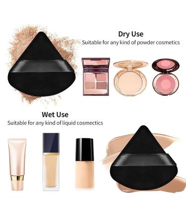 HoPliGhe 6 Pcs Velour Triangle Powder Puff Set for Face Powder - Soft & Reusable Makeup Tools - Buy Online on GoSupps.com