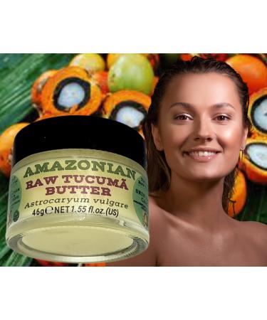 Nativilis Amazonian Raw TUCUMA BUTTER (Astrocaryum vulgare) GREAT HAIR CONDITIONER - HIGH CONCENTRATION VITAMIN-A BETA-CAROTENE - SKIN and Hair Care - nourishing moisturizing antioxidant - Copaiba
