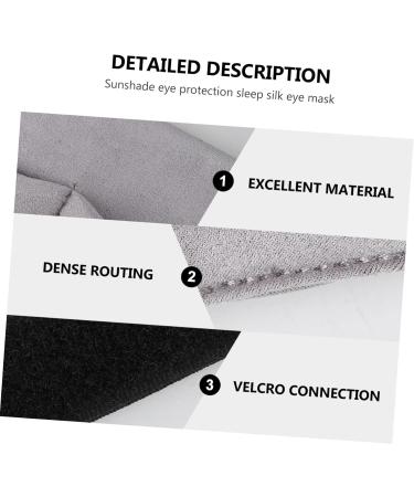 Beaupretty 1pc Blindfold Eye Shading Eye Patch Sleep Eyeshadow Office Sleeping Patch Eyeshade Sleep Rest Patch Sleep Blackout Natural Facial Label Eye Shadow Travel Grey 63.00X11.00X2.00CM - Buy Online on GoSupps.com