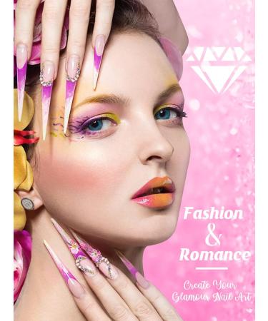 30-Piece Nail Art Rhinestones - Ebanku 3D Heart Charms for DIY Nail Decoration | Manicure Jewelry for Women & Girls - Buy Online on GoSupps.com