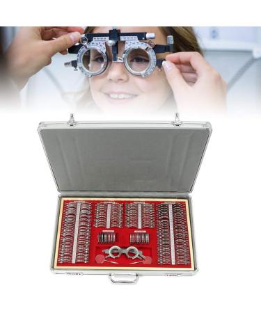 266 PCS Optical Trial Lens Set Optometry Kit Metal Rim Case Kit Set Trial Frame Optometry Optician Test Aluminum Case Optometry Optical Instrument with Optometry Test Trial Frame